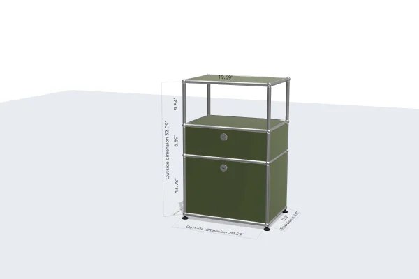 steel filing cabinet with powder-coated finish -USM Configuration 77076558