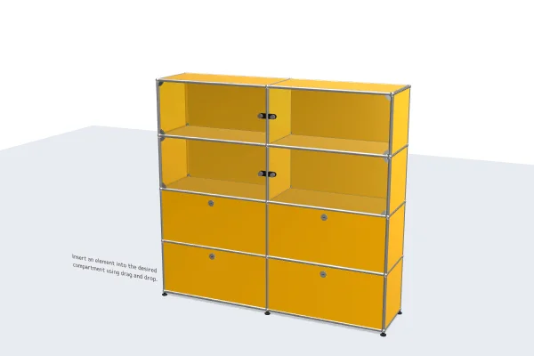 filing cabinet with automatic drawer locks -USM Configuration 77831247