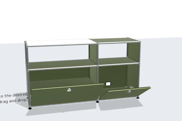 filing cabinet with padded top for extra comfort -USM Configuration 77977601