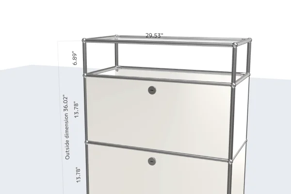 filing cabinet with customizable labels -USM Configuration 87541815