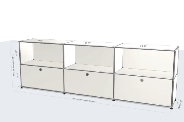 heavy-duty steel filing cabinet for high-security storage -USM Configuration 9026356