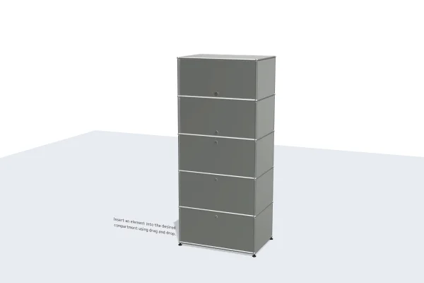 modern curved filing cabinet with artistic design -USM Configuration 90681912