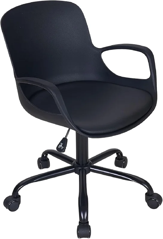 premium posture chair with memory foam cushion -VECELO Mid-Back Chair for Desk with Armrests