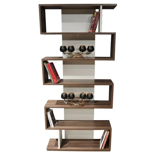 floating bookshelf with minimalist look -Zig Zag Bookshelf