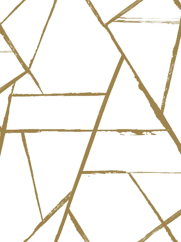 wallpaper with Scandinavian flair-Intersect Gold Metallic Wallpaper from the Signature Collection