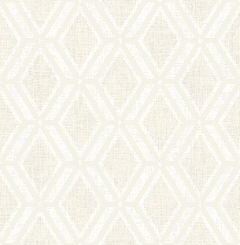 wallpaper with eco-friendly finishes-Mersenne Taupe Geometric Wallpaper from the Radiance Collection