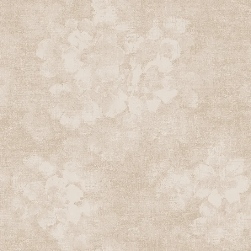 wallpaper for urban apartment walls-Mystic Floral Taupe Wallpaper from the Atmosphere Collection