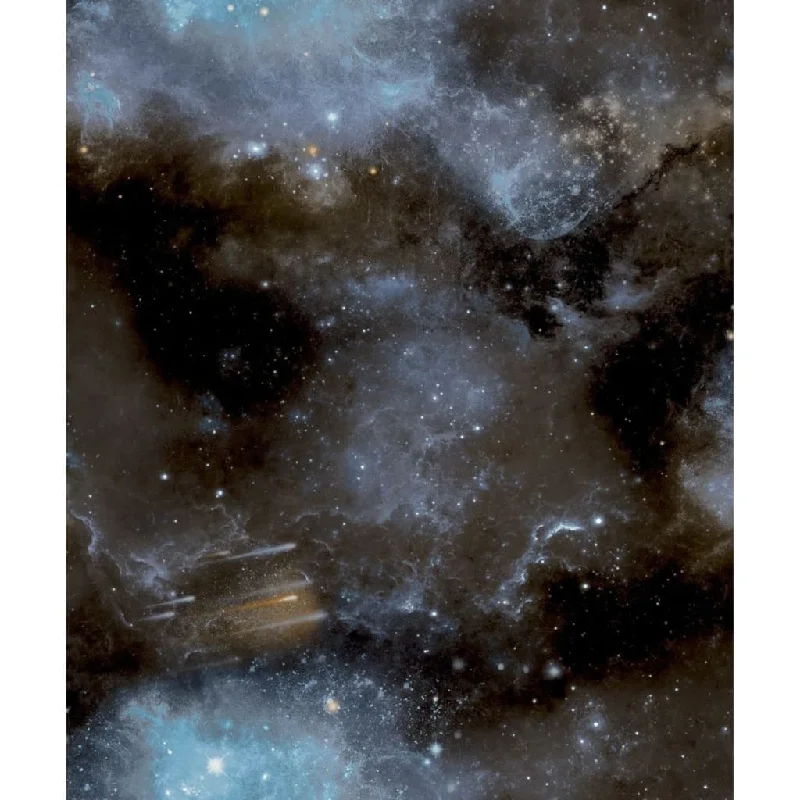 wallpaper with natural stone designs-Noordwand Good Vibes Wallpaper Galaxy with Stars Blue and Black