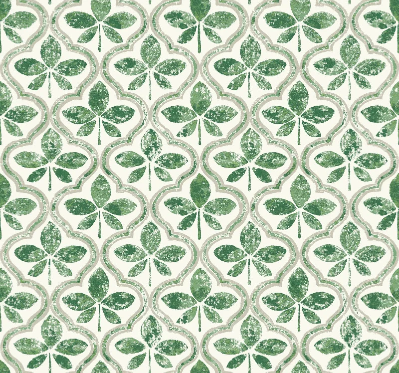 wallpaper for small apartment kitchens-Sevilla Clover Wallpaper from the Greenhouse Collection