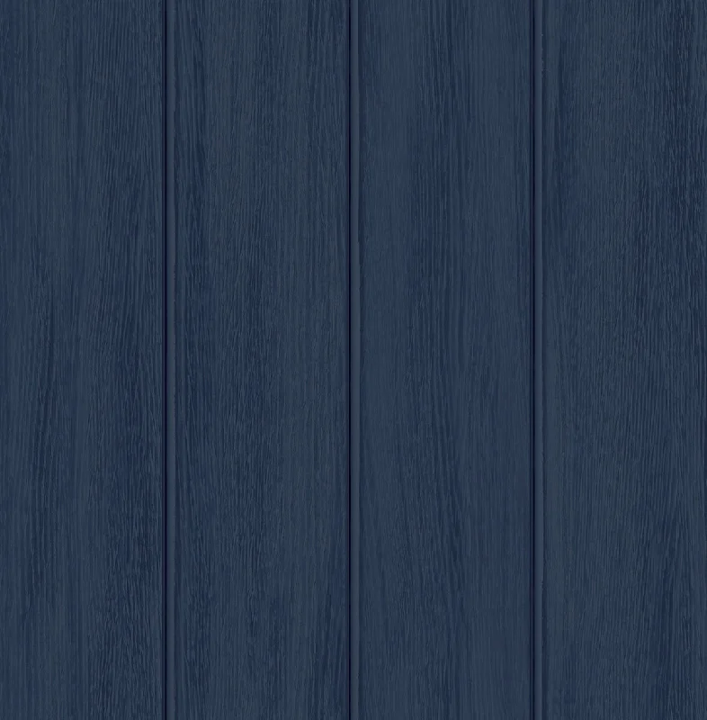 wallpaper with cool textures and colors-Wood Panel Naval Blue Peel-and-Stick Wallpaper