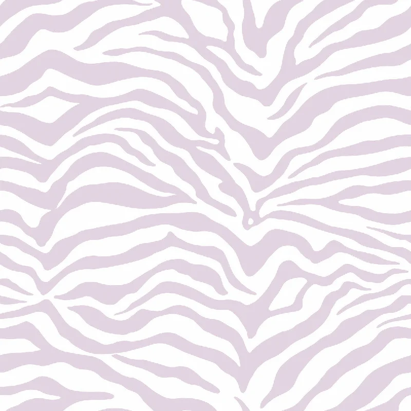 wallpaper with elegant flowers-Zebra Purple Peel And Stick Wallpaper